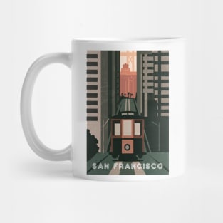 San Francisco, USA. Retro travel poster Mug